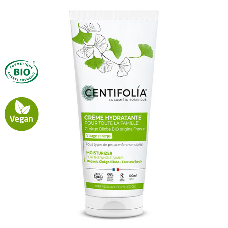 Crème hydratante pour toute la famille certifiée Bio - Visage & corps - Au Ginkgo Biloba bio