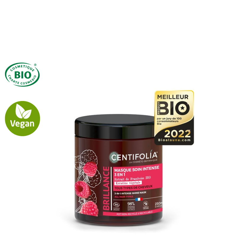 Masque soin brillance intense 3en1 Bio - Tous types de cheveux