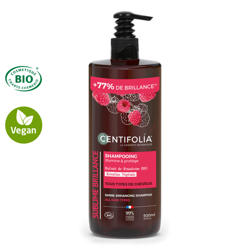 Shampoing brillance certifié Bio - Illumine & protège tous les types de cheveux 500ml