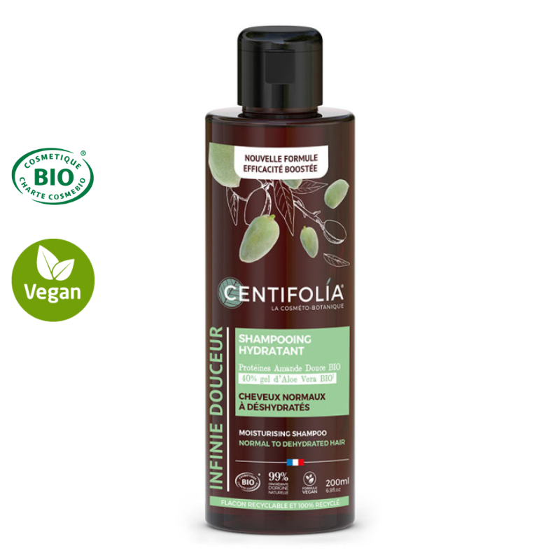 Shampoing crème hydratant certifié Bio - Cheveux normaux à déshydratés 200ml
