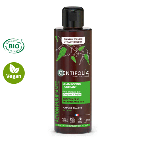 Shampoing crème purifiant cheveux gras certifié Bio - Complexe d'Argiles 200ml