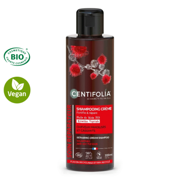 Shampoing crème réparateur certifié Bio - Cheveux fragilisés et cassants 200ml