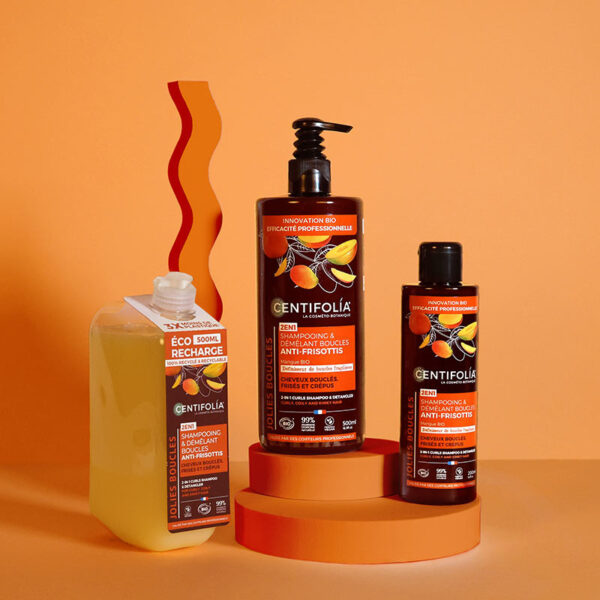 Shampoing & démêlant boucles Anti-frisottis 2en1 certifié Bio
