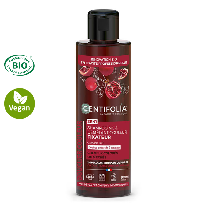 Shampoing & démêlant couleur fixateur 2en1 certifié Bio 200ml