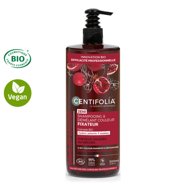Shampoing & démêlant couleur fixateur 2en1 certifié Bio 500ml