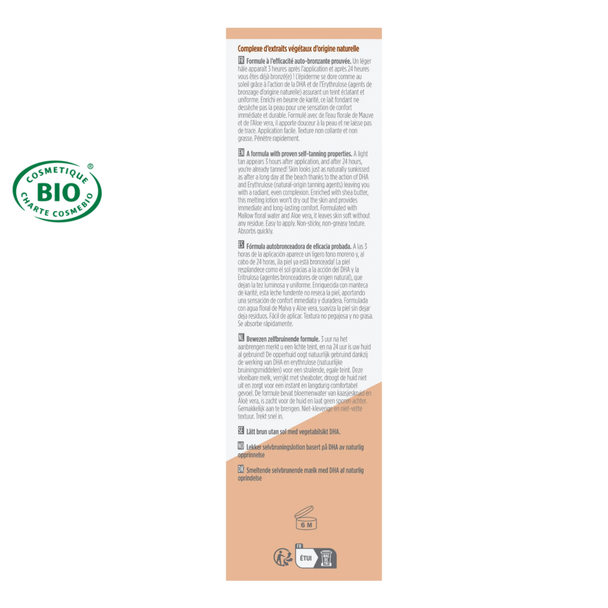 Autobronzant Bio visage & corps certifié Bio