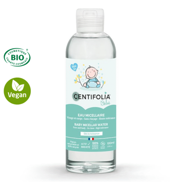 Eau micellaire bébé certifiée Bio 100ml - Nettoyant, hydratant & apaisant