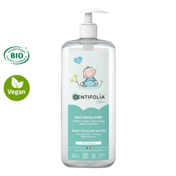 Eau micellaire bébé certifiée Bio 485ml - Nettoyant, hydratant & apaisant