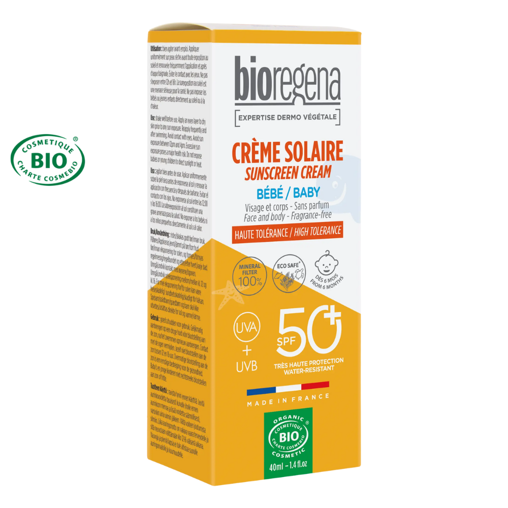 Écran solaire Bébé SPF50+ certifiée Bio - Baume - Visage & Zones Délicates - Dès 6 mois
