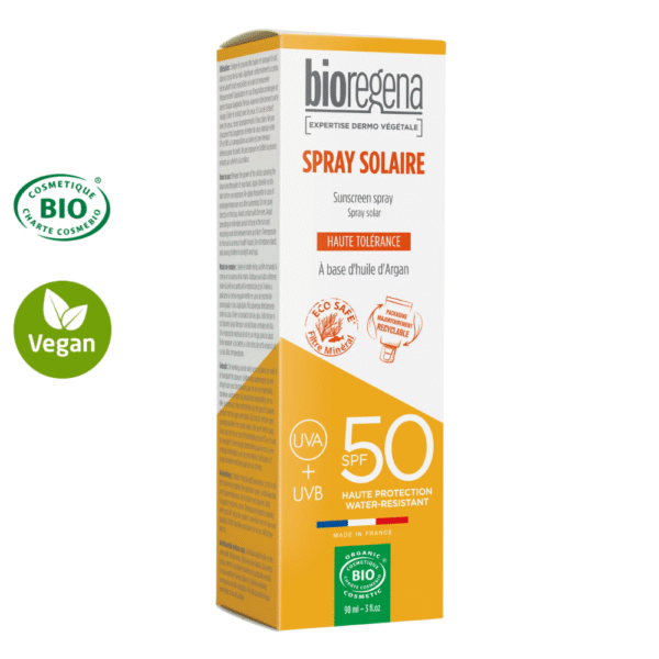 Écran solaire SPF50 certifié Bio - Fluide en spray - Visage & corps 90 ml