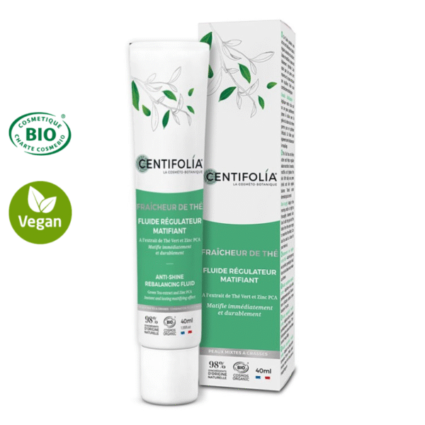 Fluide régulateur matifiant certifié Bio – Peaux mixtes & grasses 40 ml