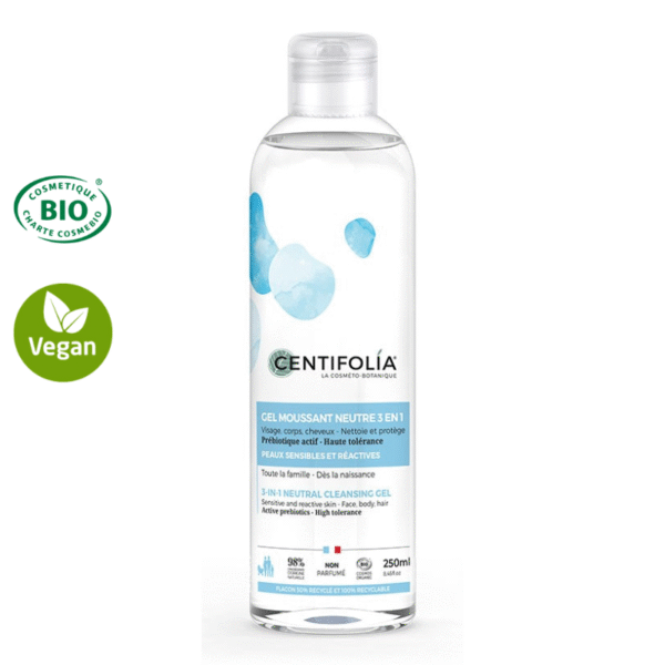 Gel lavant aux prébiotiques 3en1 certifié Bio – Dès la naissance 250ml