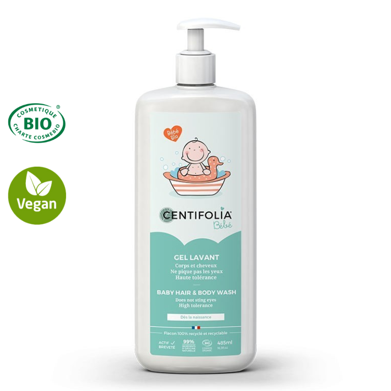 Gel lavant bébé certifié Bio - Nettoyant, hydratant & apaisant