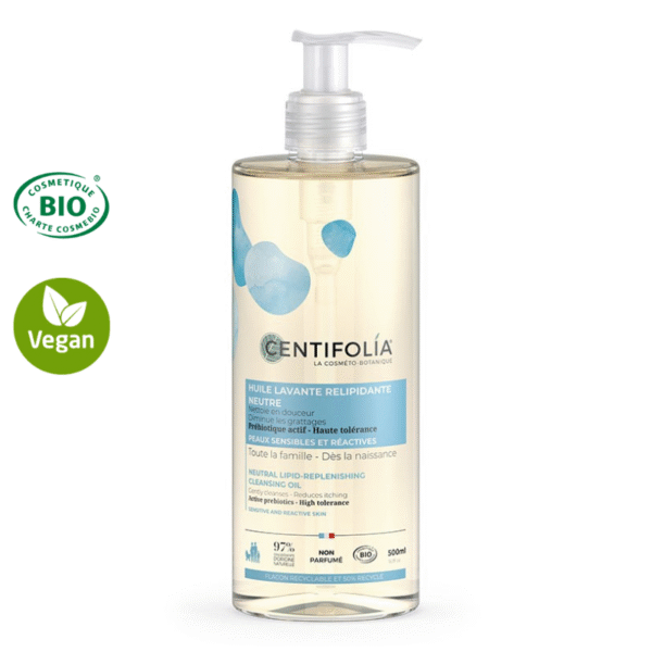 Huile lavante relipidante aux prébiotiques certifiée Bio - Dès la naissance 500 ml