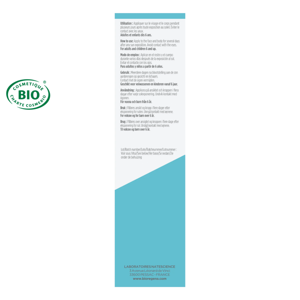 Lait velouté après soleil visage & corps certifié Bio - adultes & enfants - Dès 6 ans