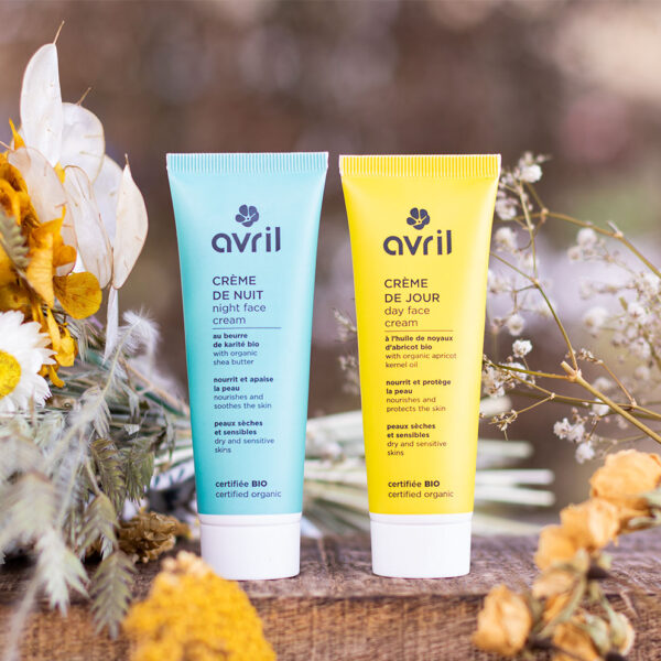Crème jour & nuit certifiées Bio - Peaux sèches & sensibles