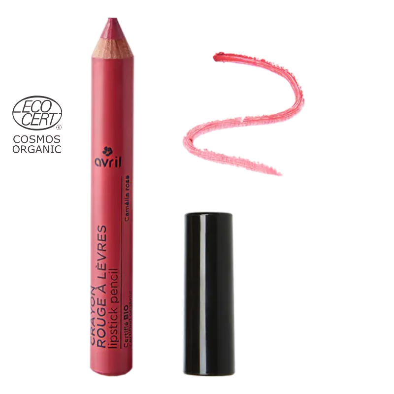 Crayon rouge à lèvres Camélia Rose certifié bio