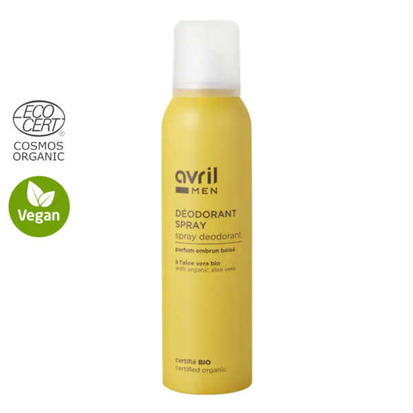 Déodorant spray Homme certifié Bio