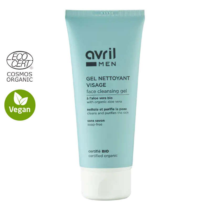 Gel nettoyant visage Homme certifié Bio